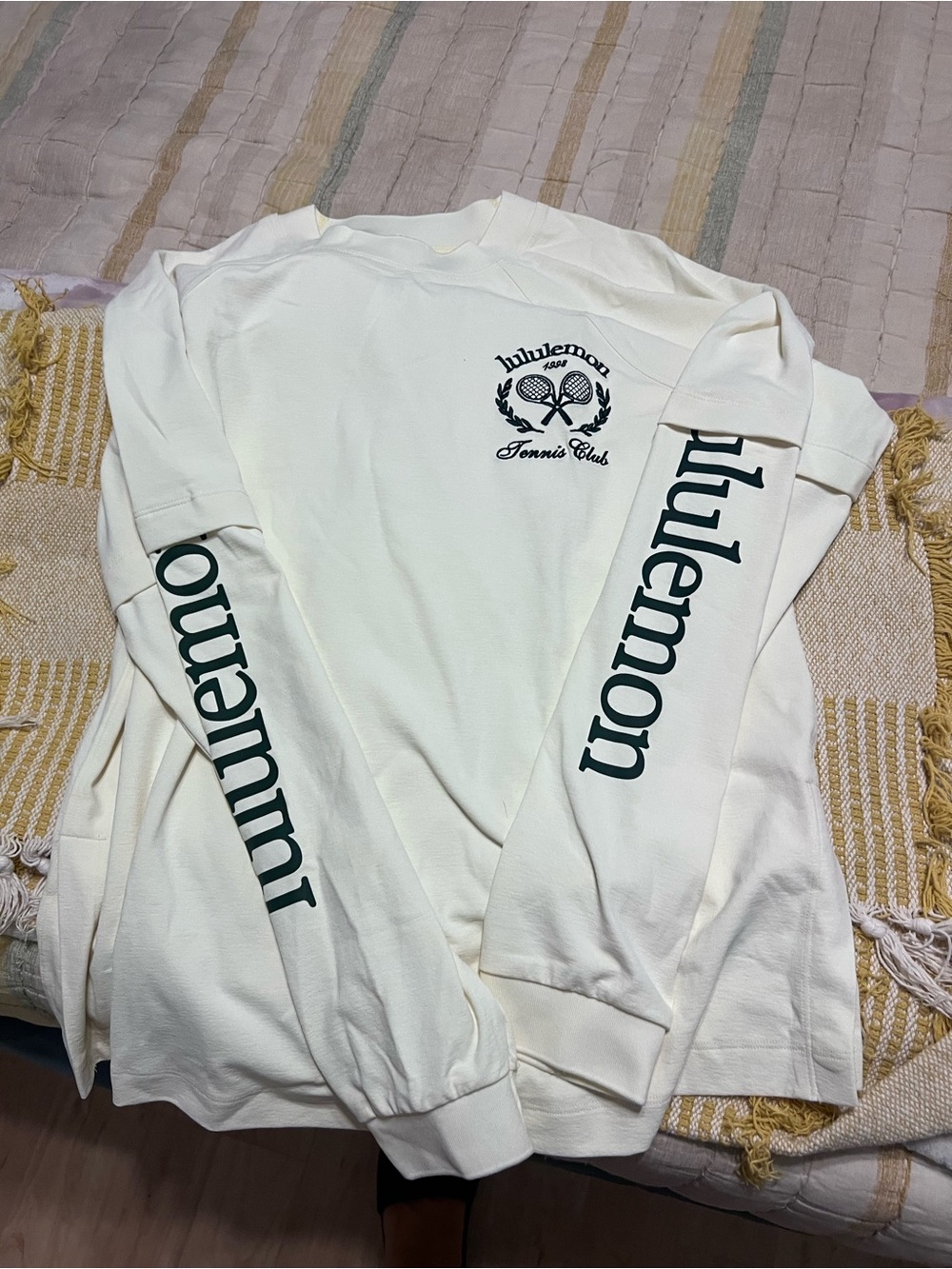 lululemon athletica Women's buttercream Long-Sleeve Tennis Club Shirt